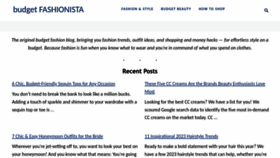 What Thebudgetfashionista.com website looked like in 2023 (1 year ago)