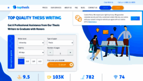 What Topthesis.com website looked like in 2023 (1 year ago)