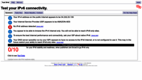 What Test-ipv6.com website looked like in 2023 (1 year ago)