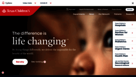 What Texaschildrens.org website looked like in 2023 (1 year ago)