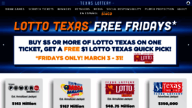 What Txlottery.org website looked like in 2023 (3 years ago)