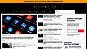 What Tyranny.news website looked like in 2023 (1 year ago)