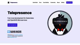 What Telepresence.io website looked like in 2023 (1 year ago)