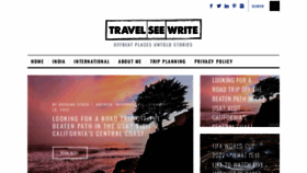 What Travelseewrite.com website looked like in 2023 (1 year ago)