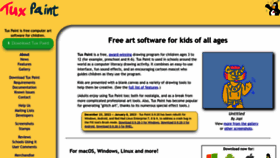 What Tuxpaint.org website looked like in 2023 (1 year ago)
