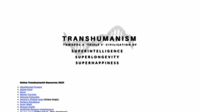 What Transhumanist.com website looked like in 2023 (1 year ago)