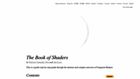 What Thebookofshaders.com website looked like in 2023 (1 year ago)
