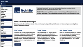 What Techonthenet.com website looked like in 2023 (1 year ago)