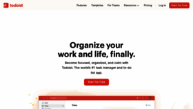 What Todoist.com website looked like in 2023 (1 year ago)