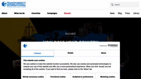 What Transparency.org website looked like in 2023 (2 years ago)