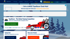 What Typeracer.com website looked like in 2023 (1 year ago)