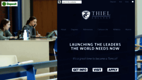 What Thiel.edu website looked like in 2023 (2 years ago)