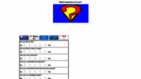 What Thesuperheroquiz.com website looked like in 2023 (1 year ago)