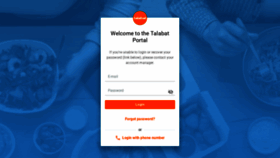 What Talabat.portal.restaurant website looked like in 2023 (1 year ago)