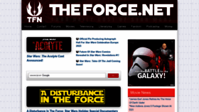 What Theforce.net website looked like in 2023 (1 year ago)