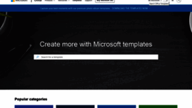 What Templates.office.com website looked like in 2023 (1 year ago)