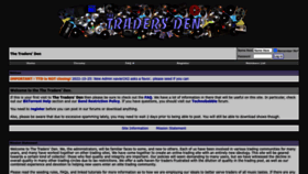 What Thetradersden.org website looked like in 2023 (1 year ago)