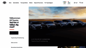 What Toyota.se website looked like in 2023 (1 year ago)