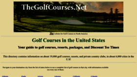 What Thegolfcourses.net website looked like in 2023 (1 year ago)