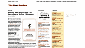 What Thefoodsection.com website looked like in 2023 (1 year ago)