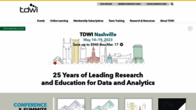 What Tdwi.org website looked like in 2023 (1 year ago)