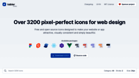 What Tabler-icons.io website looked like in 2023 (1 year ago)
