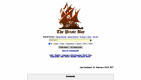 What Thepirate-bay.org website looked like in 2023 (1 year ago)