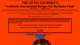 What Thegutsygourmet.net website looked like in 2023 (1 year ago)