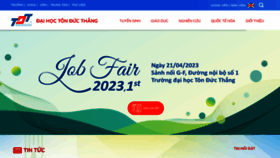 What Tdtu.edu.vn website looked like in 2023 (1 year ago)