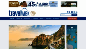 What Travelweek.ca website looked like in 2023 (1 year ago)