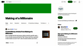 What Themakingofamillionaire.com website looked like in 2023 (1 year ago)