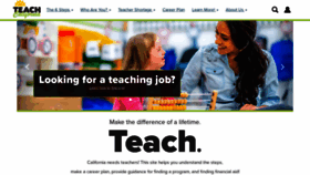 What Teachcalifornia.org website looked like in 2023 (1 year ago)