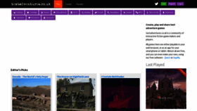 What Textadventures.co.uk website looked like in 2023 (3 years ago)