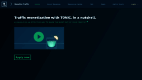 What Tonic.com website looked like in 2023 (1 year ago)