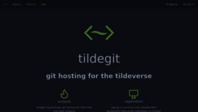 What Tildegit.org website looked like in 2023 (1 year ago)