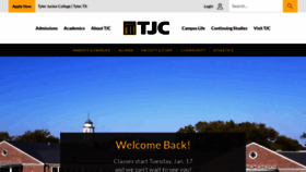 What Tjc.edu website looked like in 2023 (1 year ago)