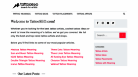 What Tattooseo.com website looked like in 2023 (1 year ago)