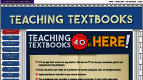 What Teachingtextbooks.com website looked like in 2023 (1 year ago)