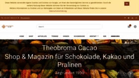 What Theobroma-cacao.de website looked like in 2023 (1 year ago)