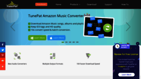 What Tunepat.com website looked like in 2023 (1 year ago)
