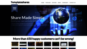 What Templateshares.net website looked like in 2023 (1 year ago)