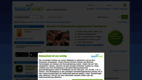 What Tauschticket.de website looked like in 2023 (1 year ago)