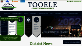 What Tooeleschools.org website looked like in 2023 (1 year ago)