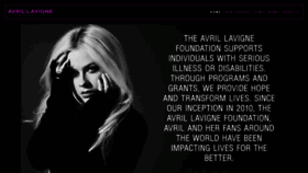 What Theavrillavignefoundation.org website looked like in 2023 (1 year ago)