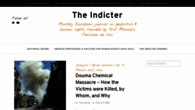 What Theindicter.com website looked like in 2023 (1 year ago)