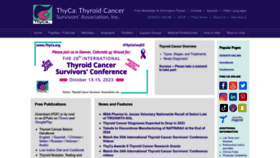 What Thyca.org website looked like in 2023 (1 year ago)