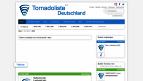 What Tornadoliste.de website looked like in 2023 (1 year ago)