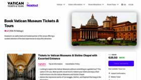 What Thevaticantickets.com website looked like in 2023 (1 year ago)