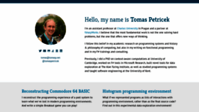 What Tomasp.net website looked like in 2023 (1 year ago)