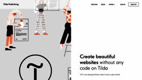 What Tilda.cc website looked like in 2023 (1 year ago)